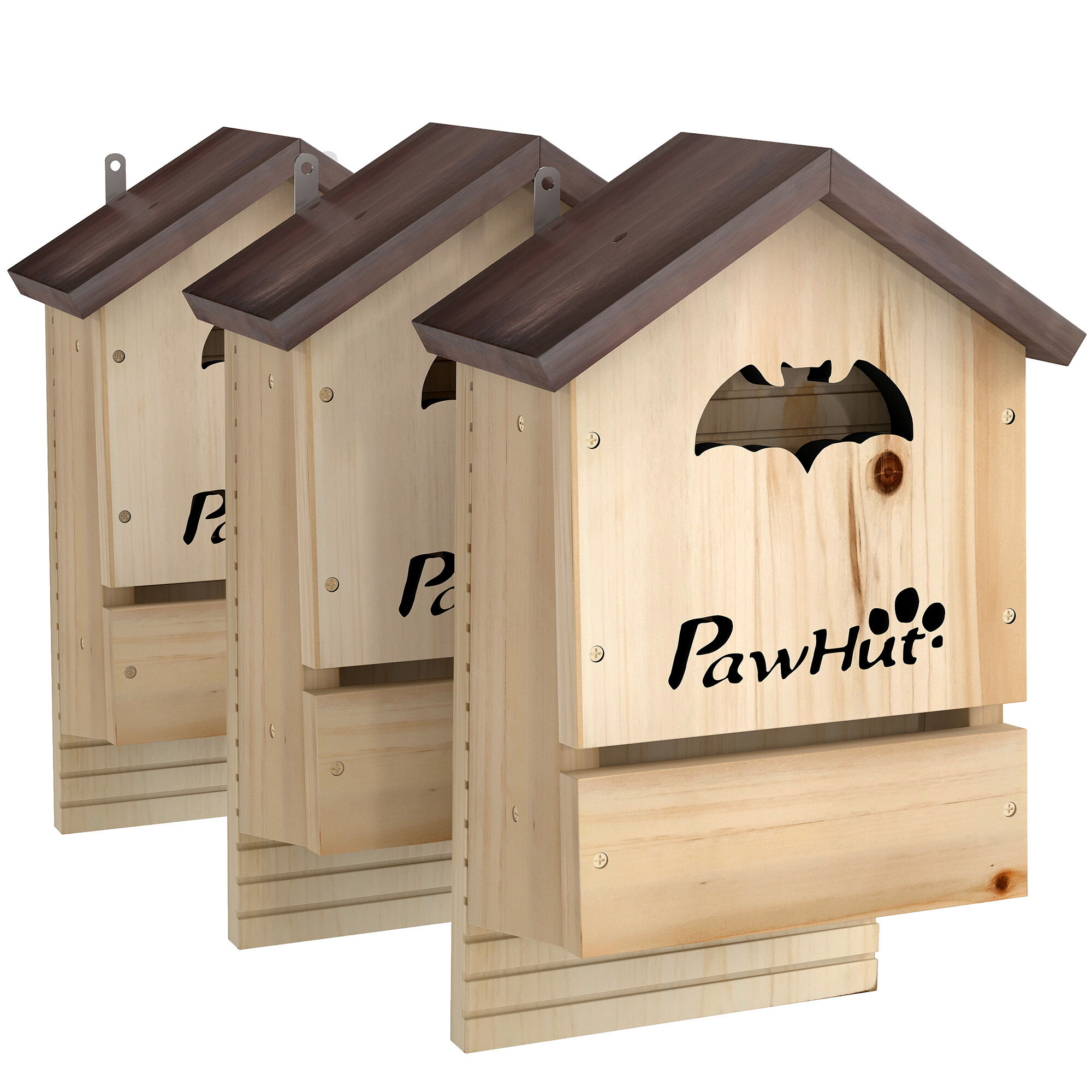 PawHut Casas para Murci&eacute;lago Madera Natural, , large Imagen numero 1