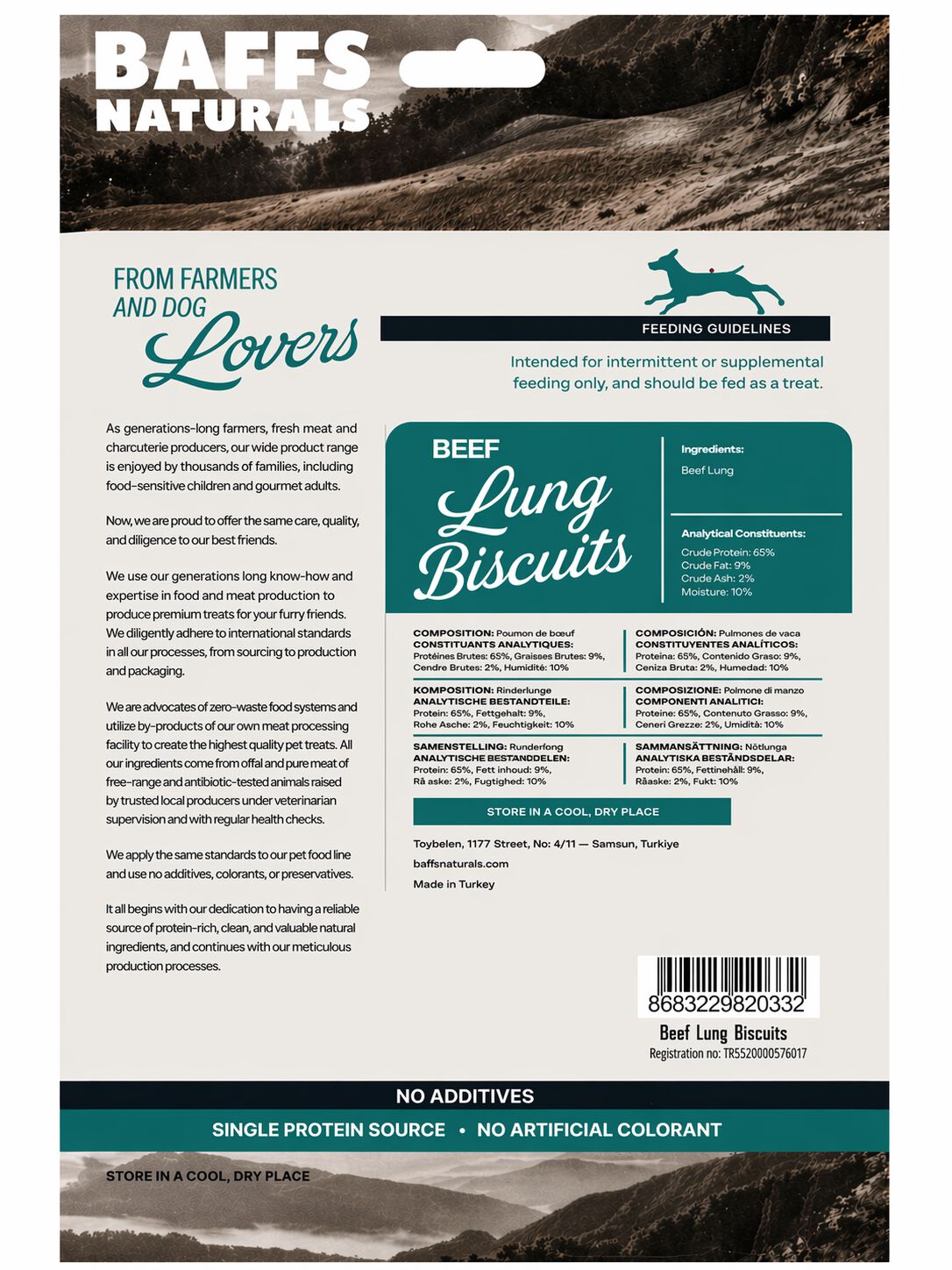 BAFFS Naturals Pulm&oacute;n de Vacuno para Perros, , large Imagen numero 5