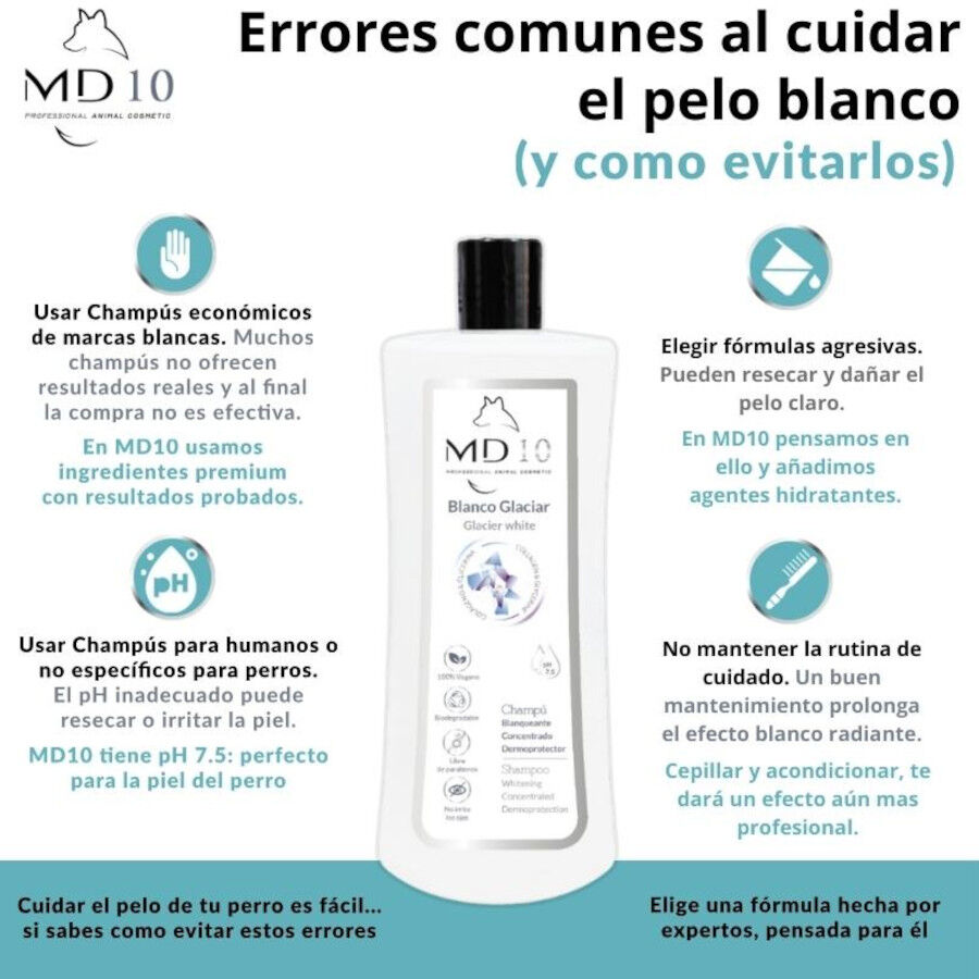 MD-10 Champ&uacute; para Pelo Blanco para perros, , large Imagen numero 5
