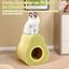 COSTWAY Casa para Gatos, Cama Gato en Forma de Aguacate Adorable con Tablero de Jute para Rascar, Agujero Redondo para Gatos, Condominio Compacto para Gatos de Interior, 35 x 33 x 40 cm, , large indicador imagen numero 5