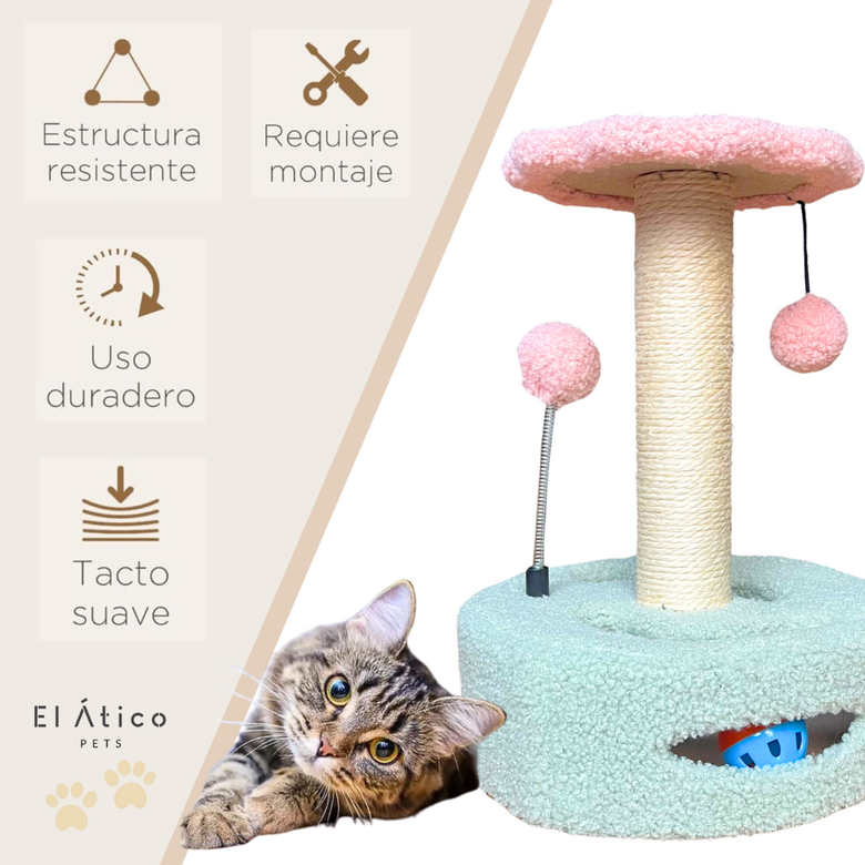 El Ático Pets Arbol Rascador Bolas de Juego para Gatos thumbnail