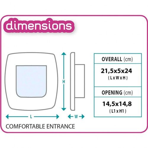 Puerta gatera manual Swing 1SB color Blanco thumbnail