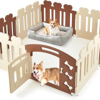COSTWAY Parque de Juegos de 8 Paneles para Mascotas