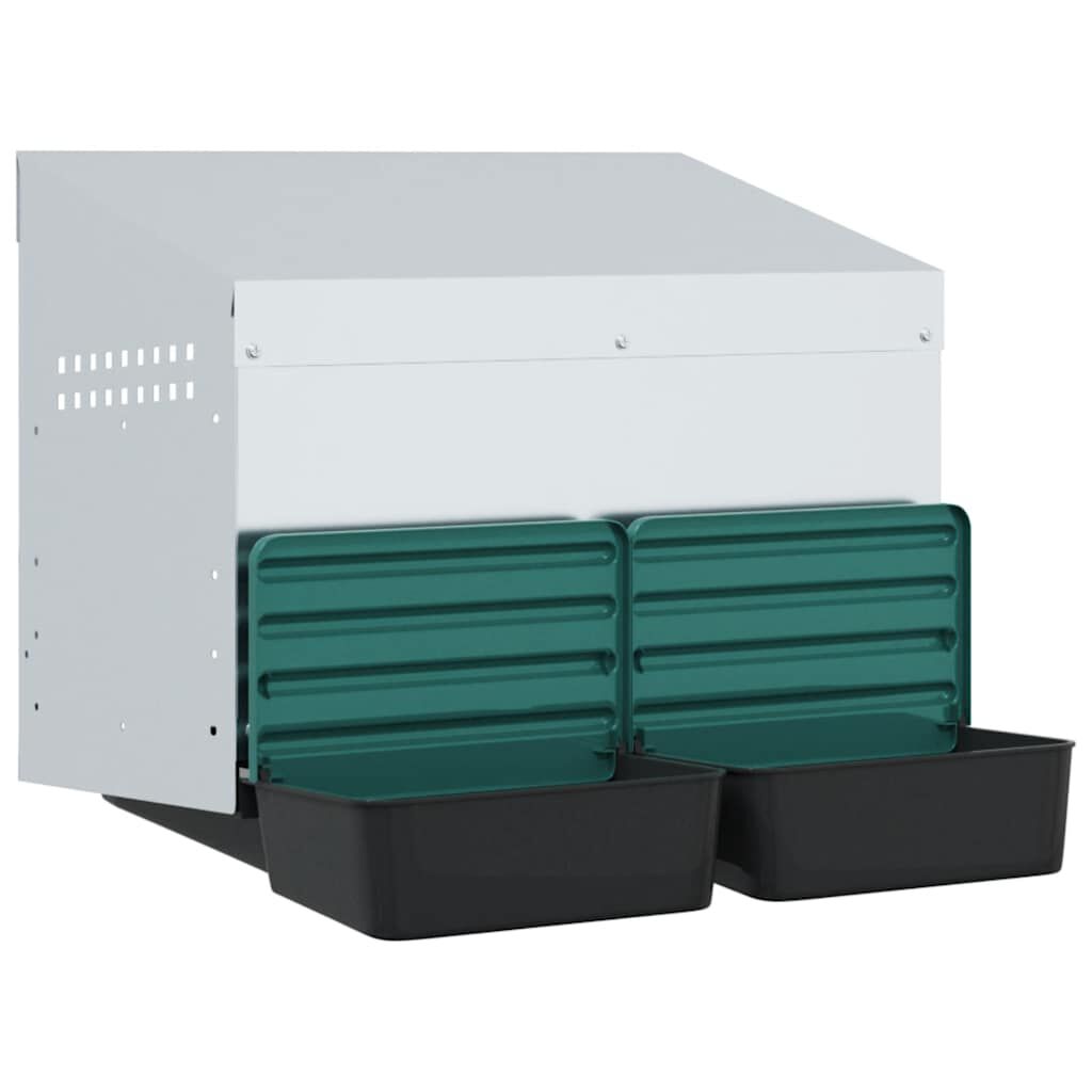 vidaXL Nido para gallinas de acero galvanizado para montar en la pared thumbnail