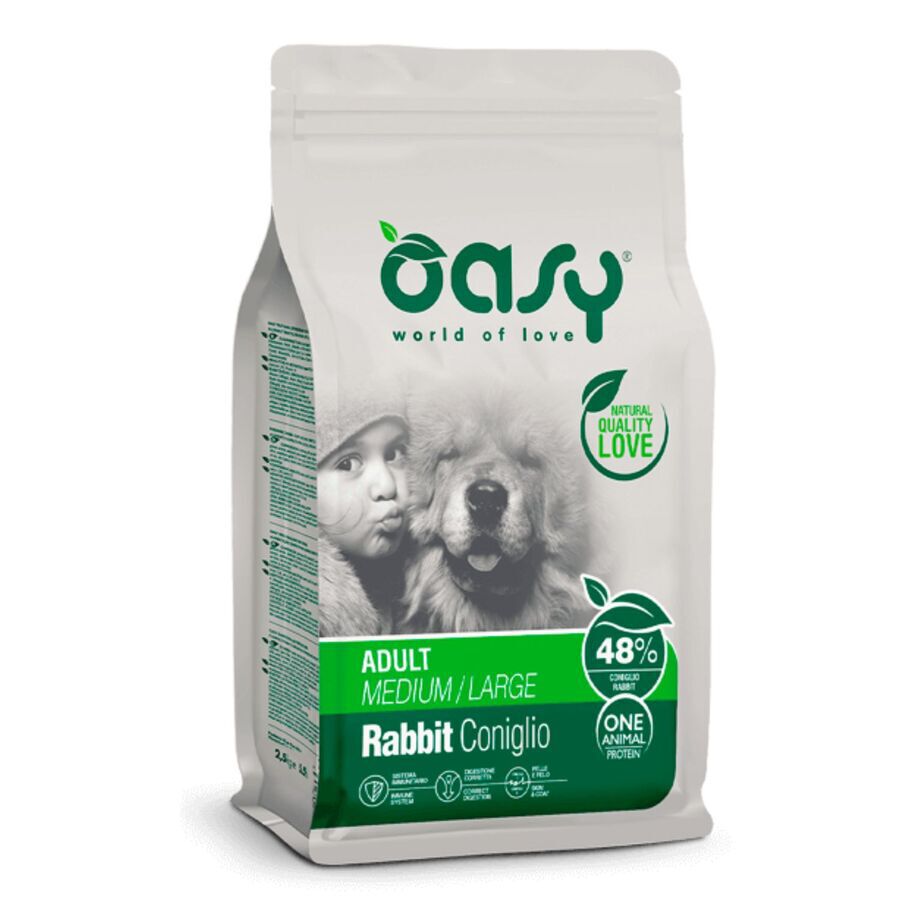 OASY ONE PRO PERRO ADULT M/L CONEJO 12KG, , large Imagen numero 2