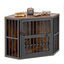 COSTWAY Jaula Esquinera para Perros Que Ahorra Espacio, Mueble Esquinera para Peque&ntilde;os Mascotas con Marco Met&aacute;lico, Estante para Comederos Ajustable 3 Niveles, Mesa Auxiliar Interior, 90 x 55 x 60 cm, , large indicador imagen numero 1