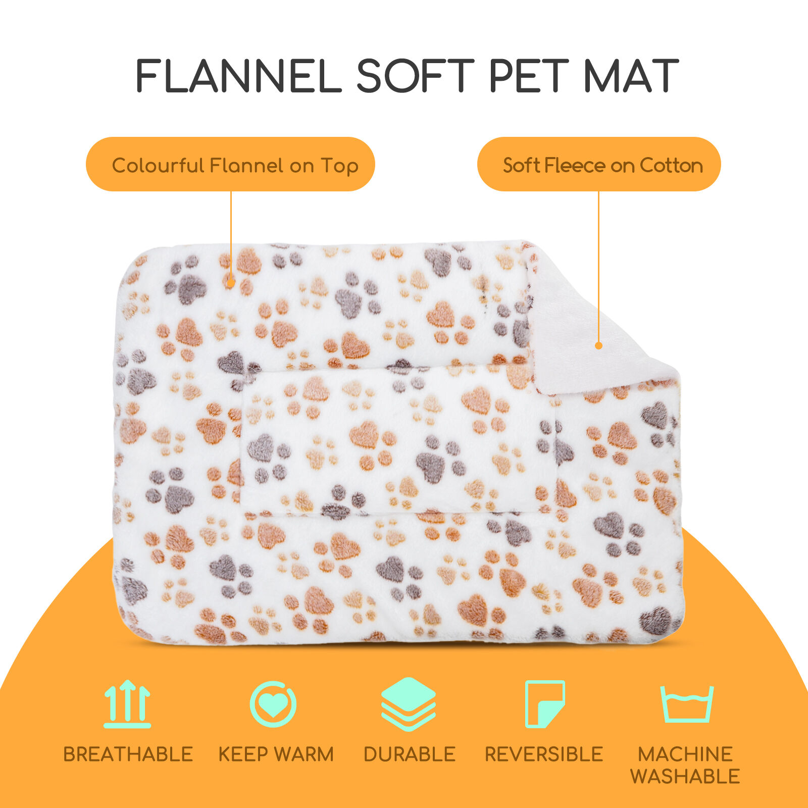 Nobleza Colchonetas para Camas para Perros, Mascotas Lavables a Mano y Lavables a M&aacute;quina Manta para Perros, Mantas C&aacute;lidas De para Gatos y Perros para Camas De Perros, , large Imagen numero 2