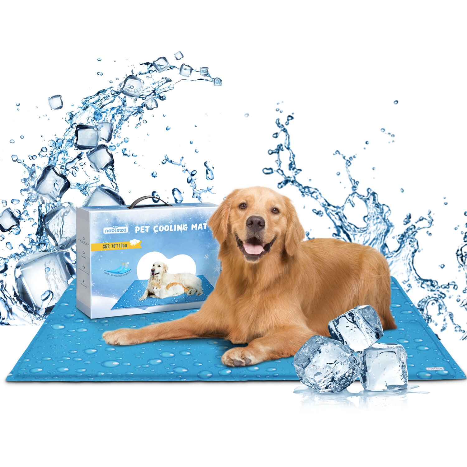 Nobleza Alfombrilla Refrescante para Perros Gatos 90 50cm Manta