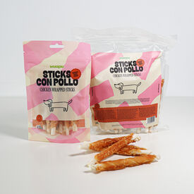 Wuapu Snack Stick Vacuno con Pollo Desecado para perros