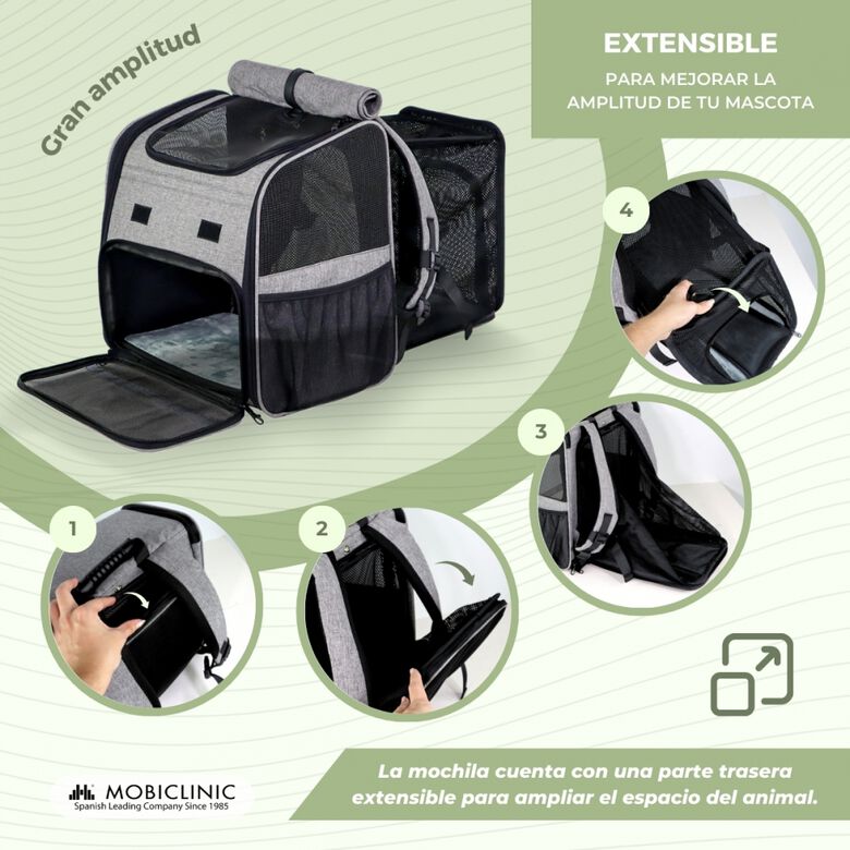 Mobiclinic Bolsa Transportín Extensible con Ventilación para mascotas thumbnail