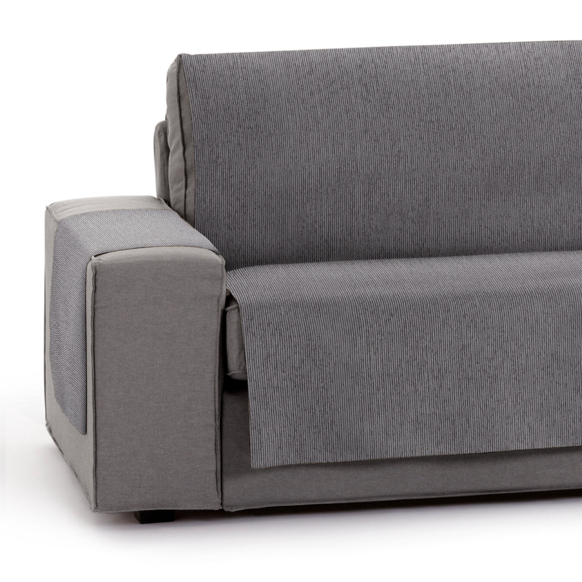 Vipalia Protector Funda Sofa. Cubresofa. Chenilla Lisa. Dise&ntilde;o Elite. Color Gris. 4 Plazas, , large Imagen numero 1