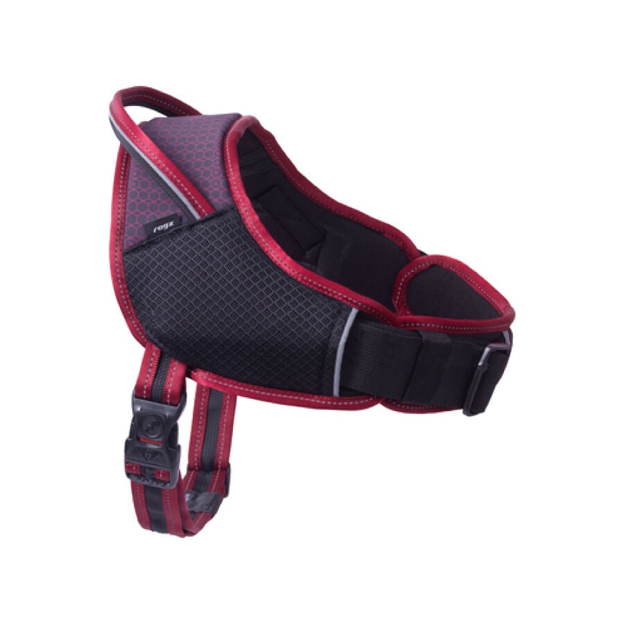 Rogz Airtech Arnes Ergonómico negro y rojo para perros