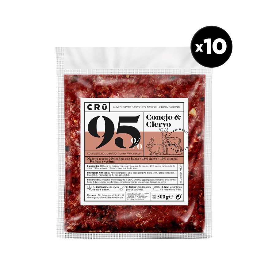 Cru Comida Natural Barf Caja Conejo y Ciervo para perros thumbnail