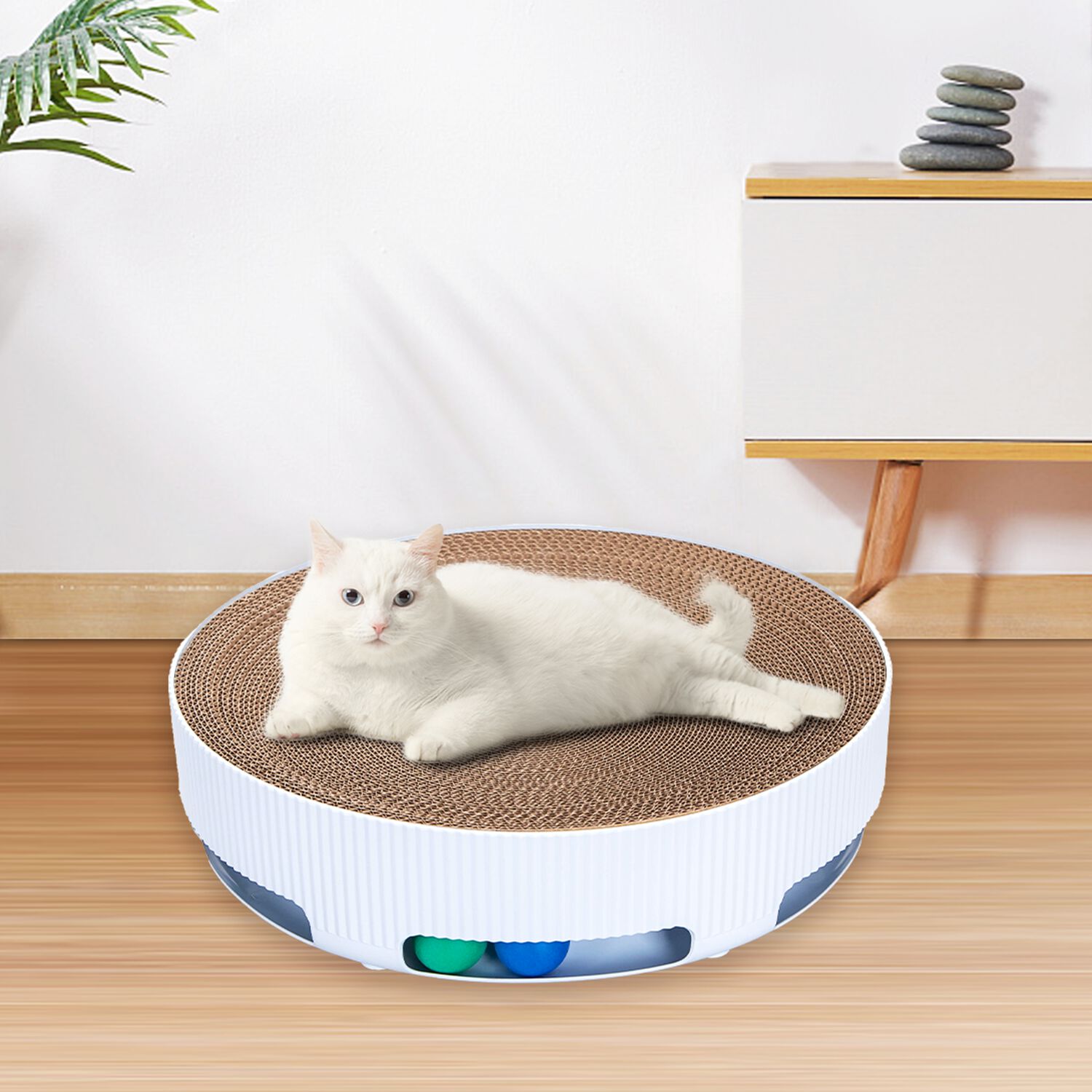 Nobleza Rascador Cart&oacute;n para Gatos Tableros 2 en 1 con Hierba Gatera, Rascador de Cart&oacute;n Corrugado, Rascador de Muebles, Disponible en Ambos, , large Imagen numero 4