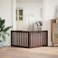 vidaXL Puerta para perros plegable 2 paneles madera álamo marrón 160cm, , large indicador imagen numero 8
