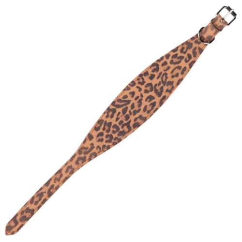 Arppe de cuero estampado leopardo collar galgos Imagen numero 1