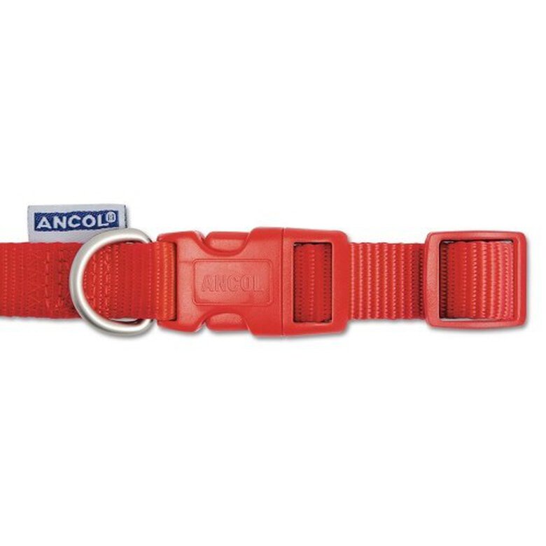 Collar de nylon ajustable para perros color Rojo, , large image number null