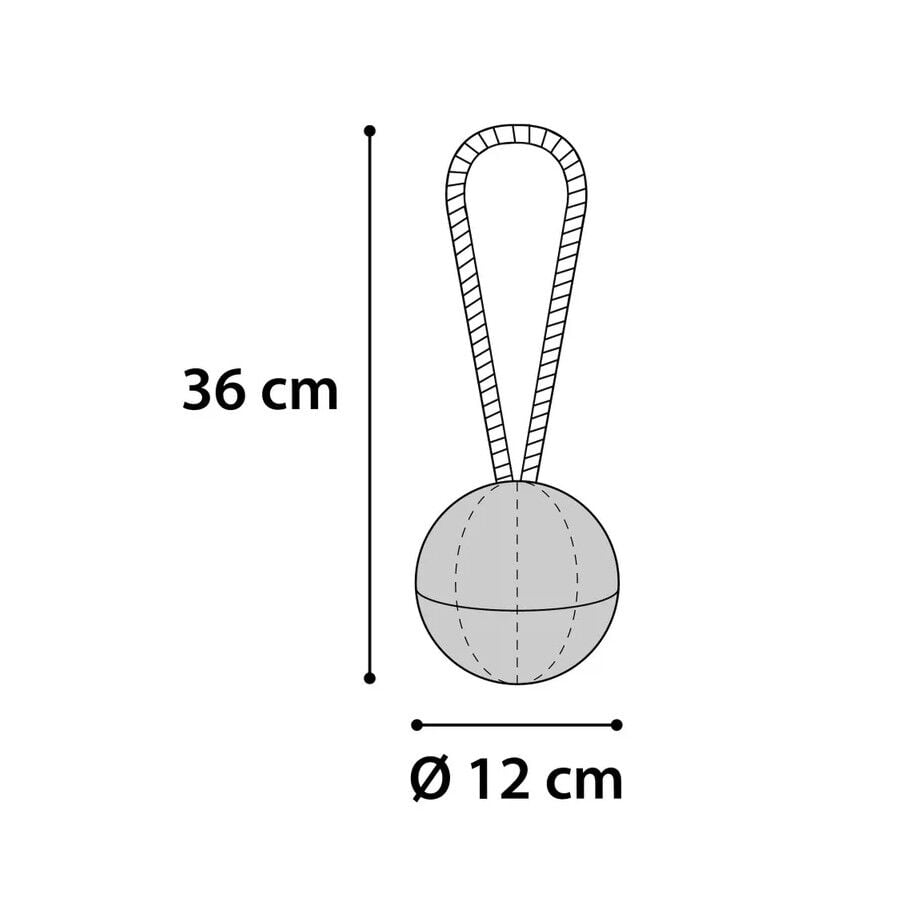 Flamingo Pelota Verde con Cuerda para perros, , large Imagen numero 2