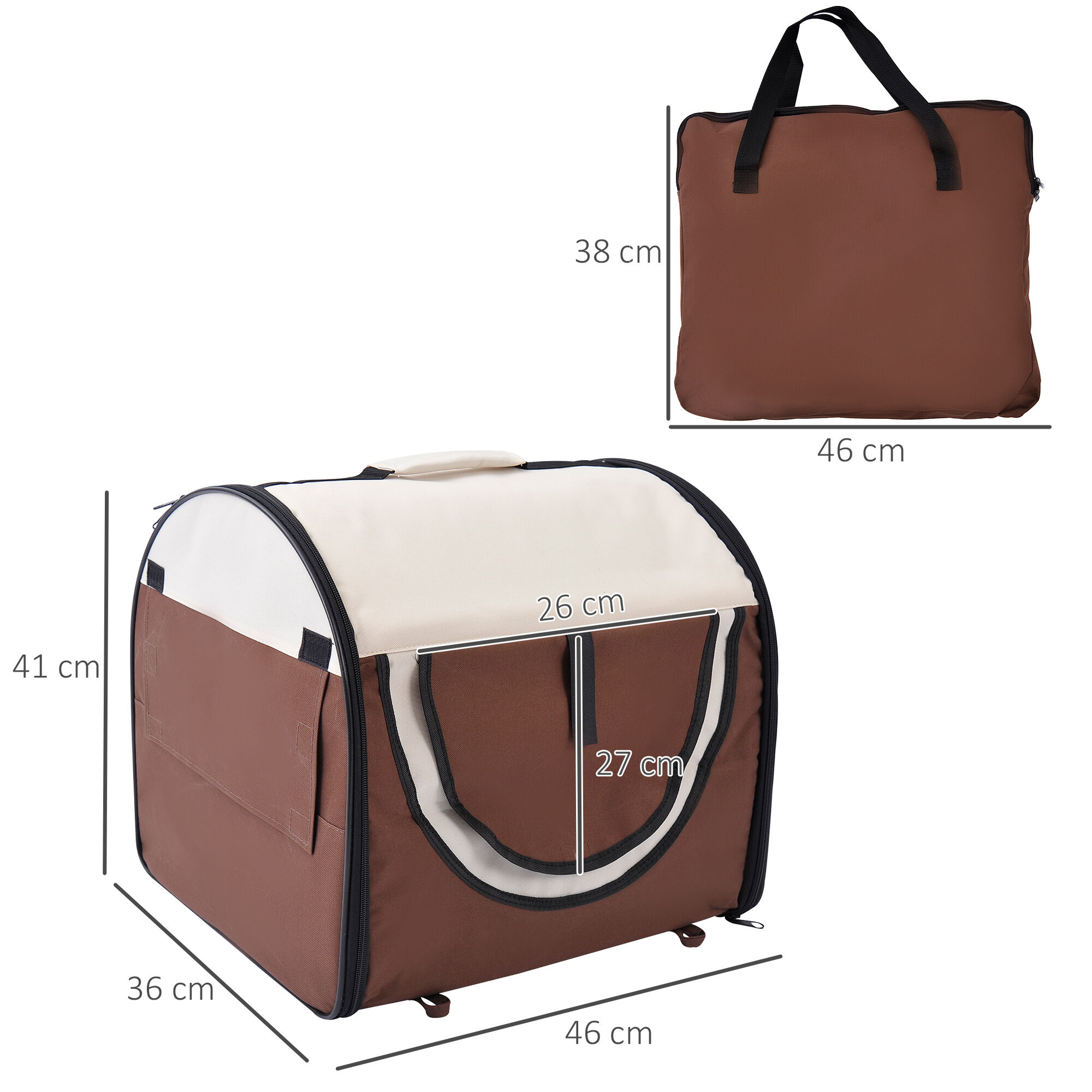 Transport&iacute;n PawHut: la soluci&oacute;n ideal para viajar con tu gato. Dise&ntilde;o pr&aacute;ctico, seguro y con estilo, perfecto para visitas al veterinario o escapadas inolvidables., , large Imagen numero 3