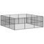 vidaXL Corralito para perros con 20 paneles acero galvanizado negro, , large indicador imagen numero 17