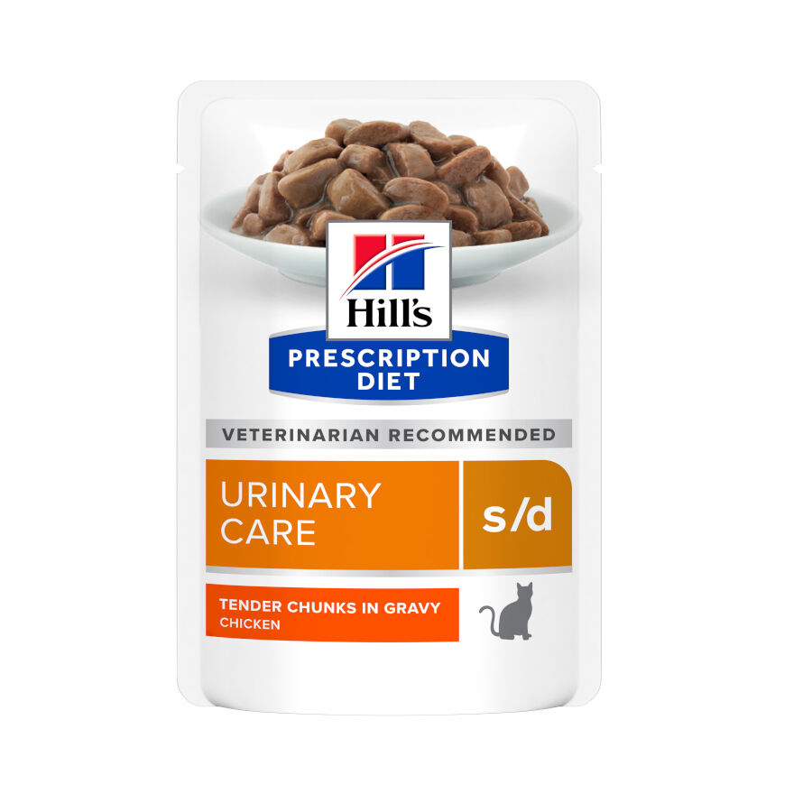 12 sobres x 85 g Hill's Prescription Diet Urinary Care s/d Pollo Sobre en Salsa para gatos 12, , large Imagen numero 2