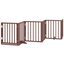 vidaXL Puerta para perros plegable 6 paneles madera álamo marrón 300cm, , large indicador imagen numero 6