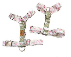 Pets & Props Arnés Strap PINK & OLIVE FLOWERS para perros