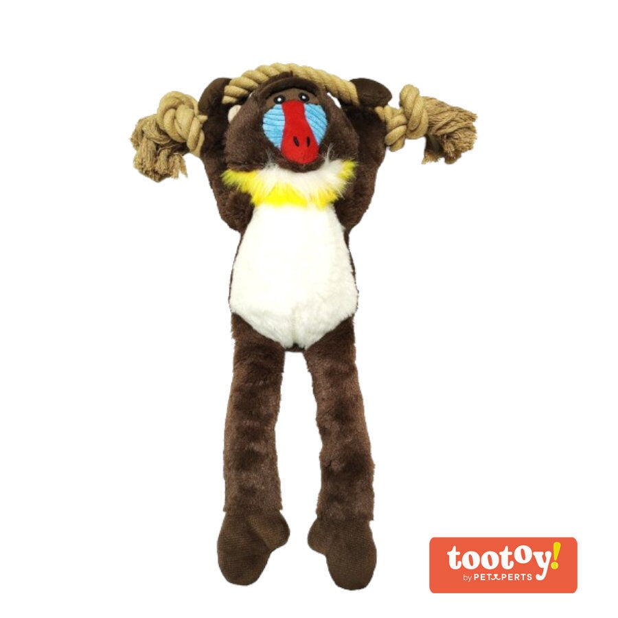 Tootoy! Comfort Hanging Monkey Cuddler peluche con sonido para perro thumbnail