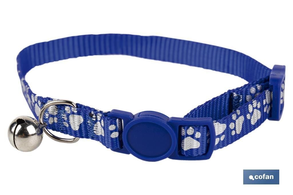 Cofan Collar azul con Cascabel para Gatos