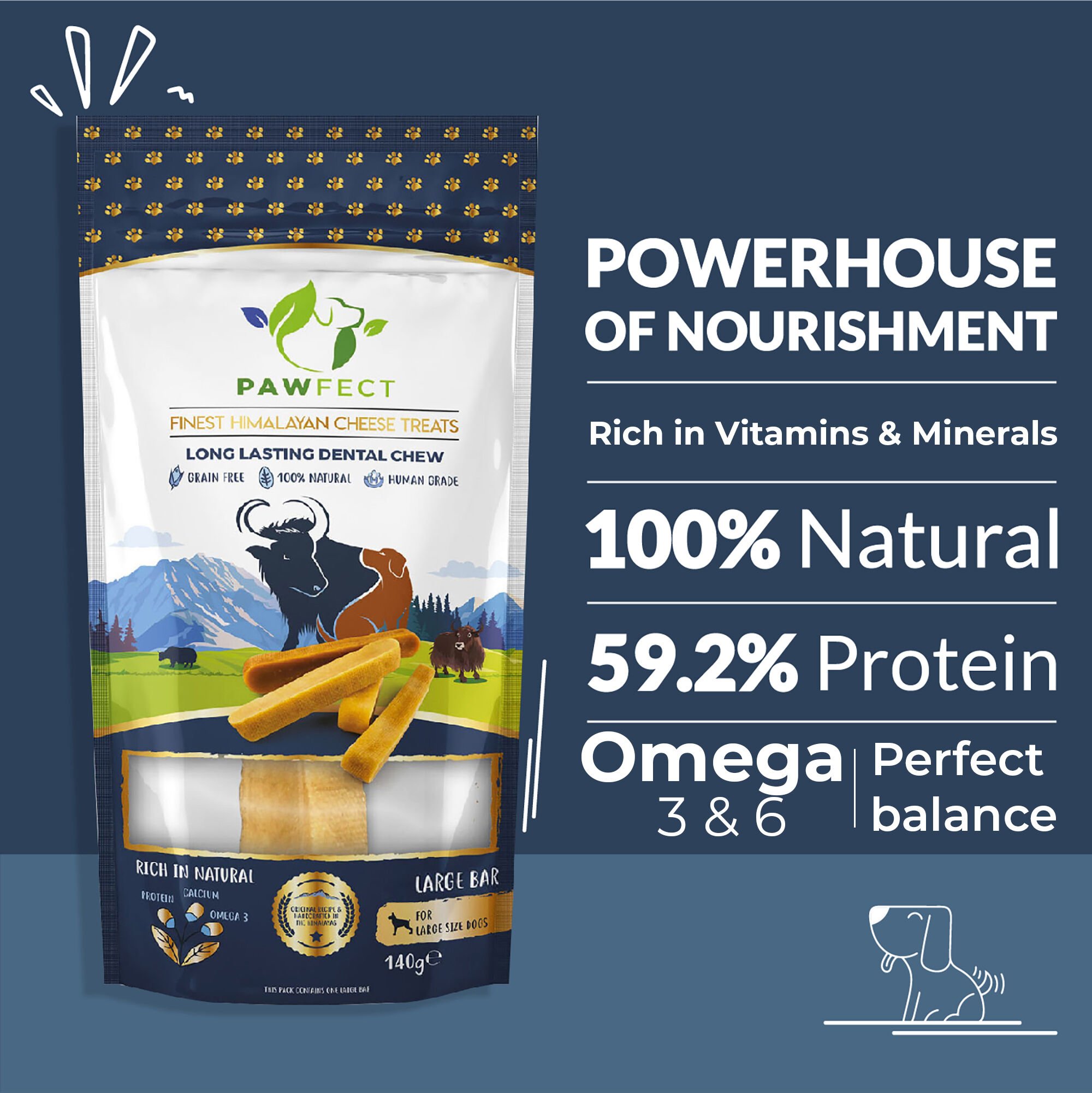 Pawfect Masticables dentales de queso del Himalaya thumbnail