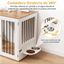 COSTWAY Jaula para Perros, Mueble de Jaula para Perros con Comedero Giratorio 360&deg;, Puertas de Doble Cerradura, Cuencos, Mesa Auxiliar Caseta para Mascotas Peque&ntilde;as y Medianas, 80 x 55,5 x 71,5 cm, , large indicador imagen numero 4