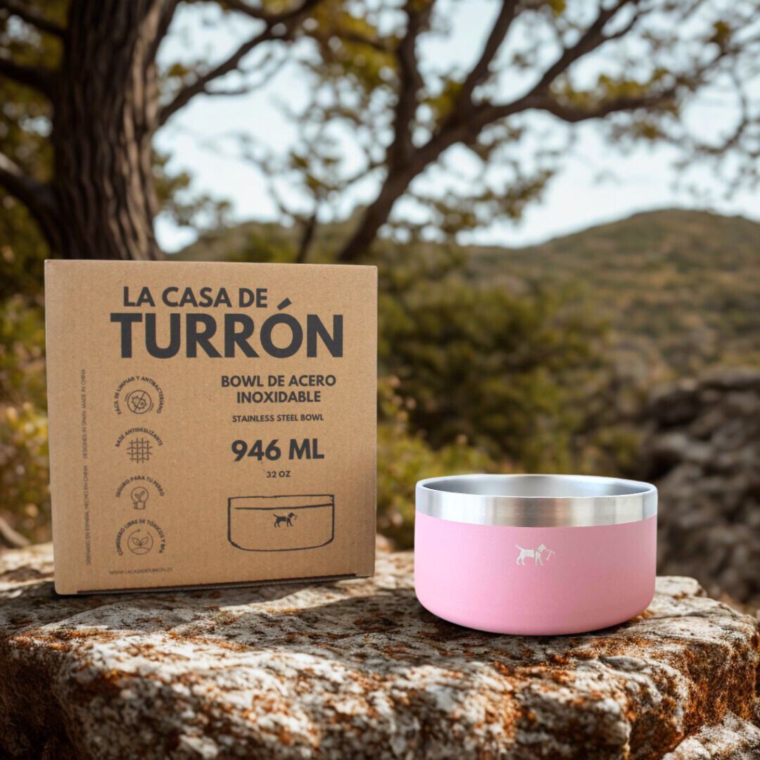 Comedero de acero inoxidable para Perros y Gatos | Acero inoxidable 304, Antideslizante, 946 ml y Varios Colores - La Casa de Turr&oacute;n, , large Imagen numero 4