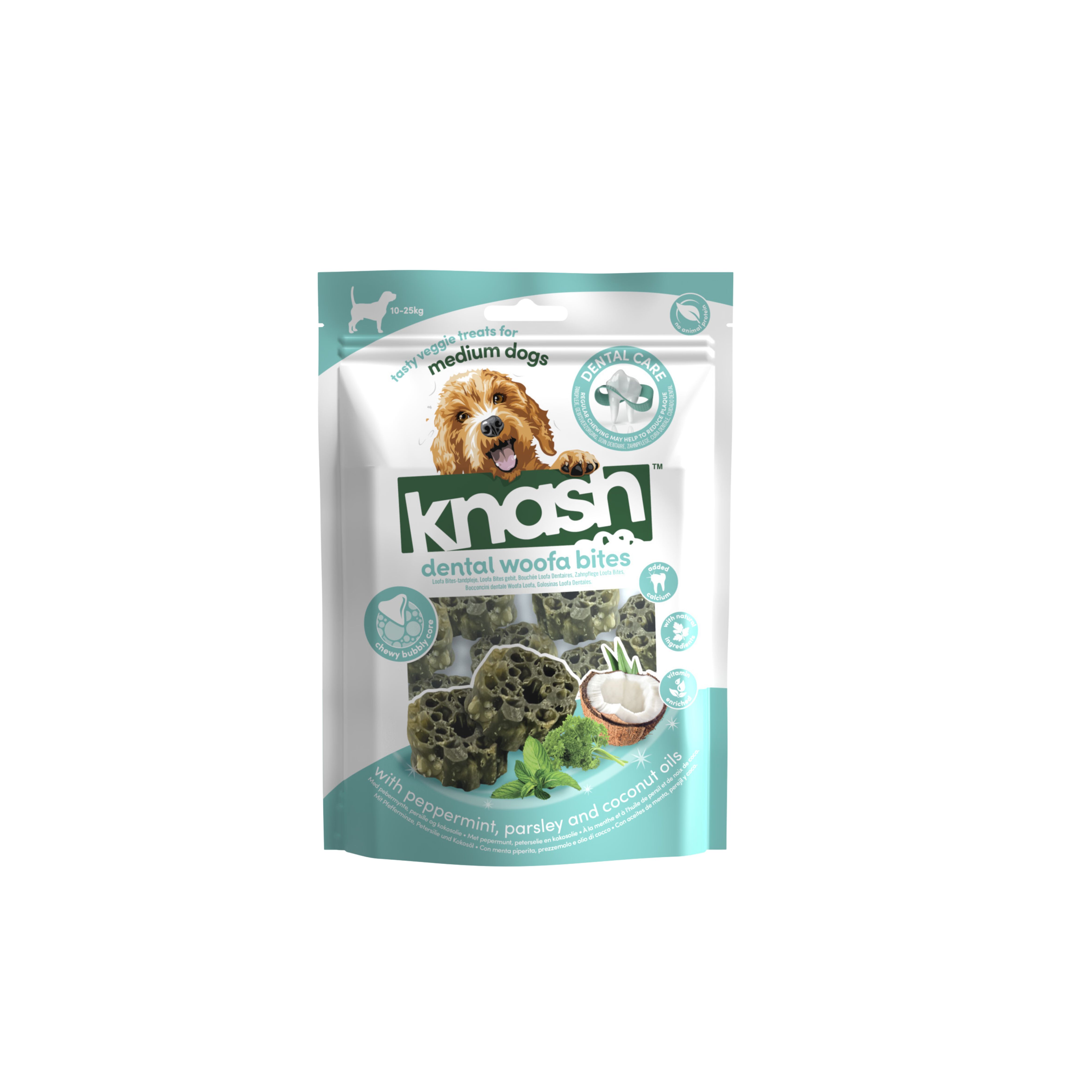 KNASH SNACK DENTAL BITES DE MENTA Y COCO 2 boslas x 100 g, , large Imagen numero 3