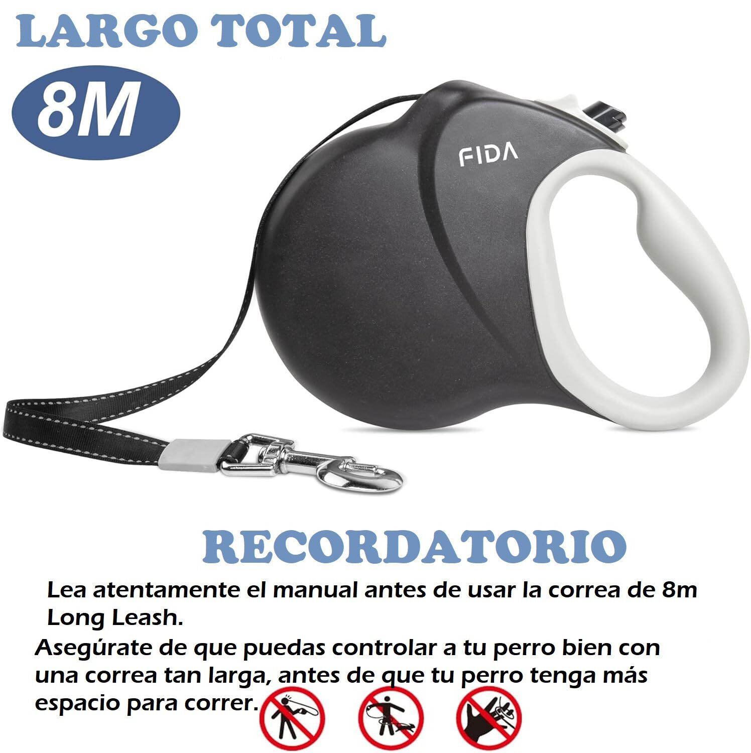 Fida Correa Retráctil Extralarga Para Perro thumbnail
