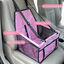 Nobleza - Refuerzo de Coche para Perros, Asiento del Coche de Seguridad para Mascotas Perro Gato Plegable Lavable Viaje Bolsas y Otra Mascota Pequeña con Cremallera Bolsillo, 40 * 34 * 25 cm, Rosa, , large indicador imagen numero 2