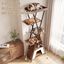 COSTWAY &Aacute;rbol Rascador para Gatos de 185 cm, Torre Gatos con 4 Plataformas, 4 Cojines de Peluche, Cueva, Alfombra Rascadora, Bandas El&aacute;sticas, Bolas Colgantes, Casa Gato, Castillo para Gato, Marr&oacute;n, , large indicador imagen numero 4