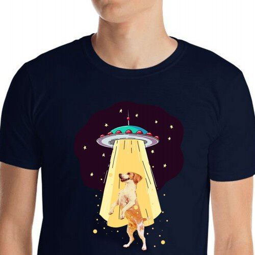 Mascochula camiseta hombre abduction personalizada con tu mascota azul marino thumbnail