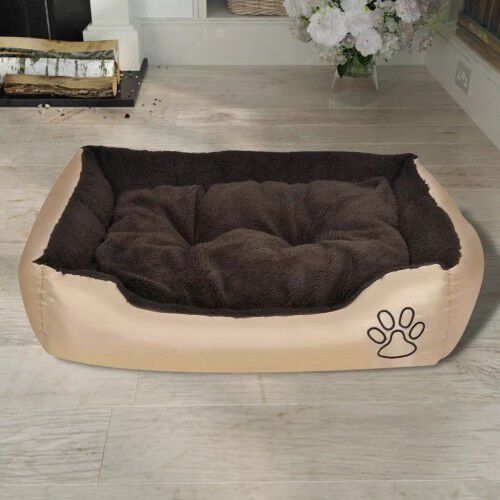 Vidaxl cama acolchada marr&oacute;n para perros, , large Imagen numero 3