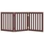 vidaXL Puerta para perros plegable 3 paneles madera álamo marrón 150cm, , large indicador imagen numero 9