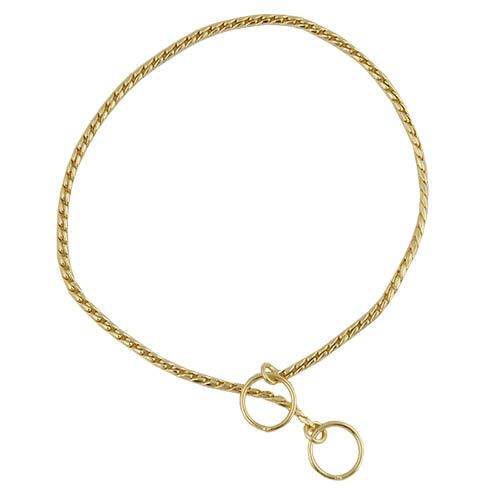 Ibañez Máxima Elengacia Collar de Cadena Cromado Dorado para perros thumbnail