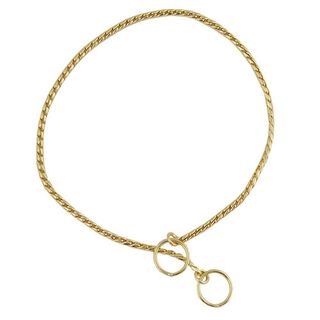 Ibañez Máxima Elengacia Collar de Cadena Cromado Dorado para perros