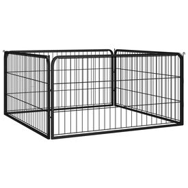 VidaXL Corral Negro para perro