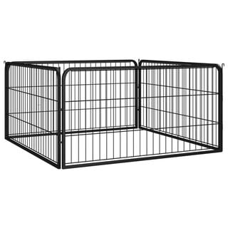 VidalXL Corral Negro para perro