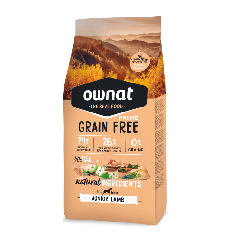 Ownat Junior Prime Grain Free Cordero pienso para perros, , large image number null