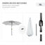 Outsunny Sombrilla de Jardín Ø292x250 cm con Manivela Parasol Exterior con Mecanismo de Inclinación y Poste Desmontable de Metal para Terraza Piscina Patio Blanco, , large indicador imagen numero 4