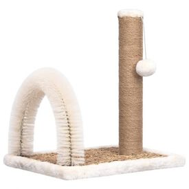 VidaXL Rascador con arco de cepillo para gatos color Marrón