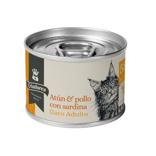 Criadores Adulto Atún con Pollo y Sardina en paté lata para gatos