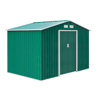 Caseta de jardín tipo cobertizo metálico Outsunny color Verde