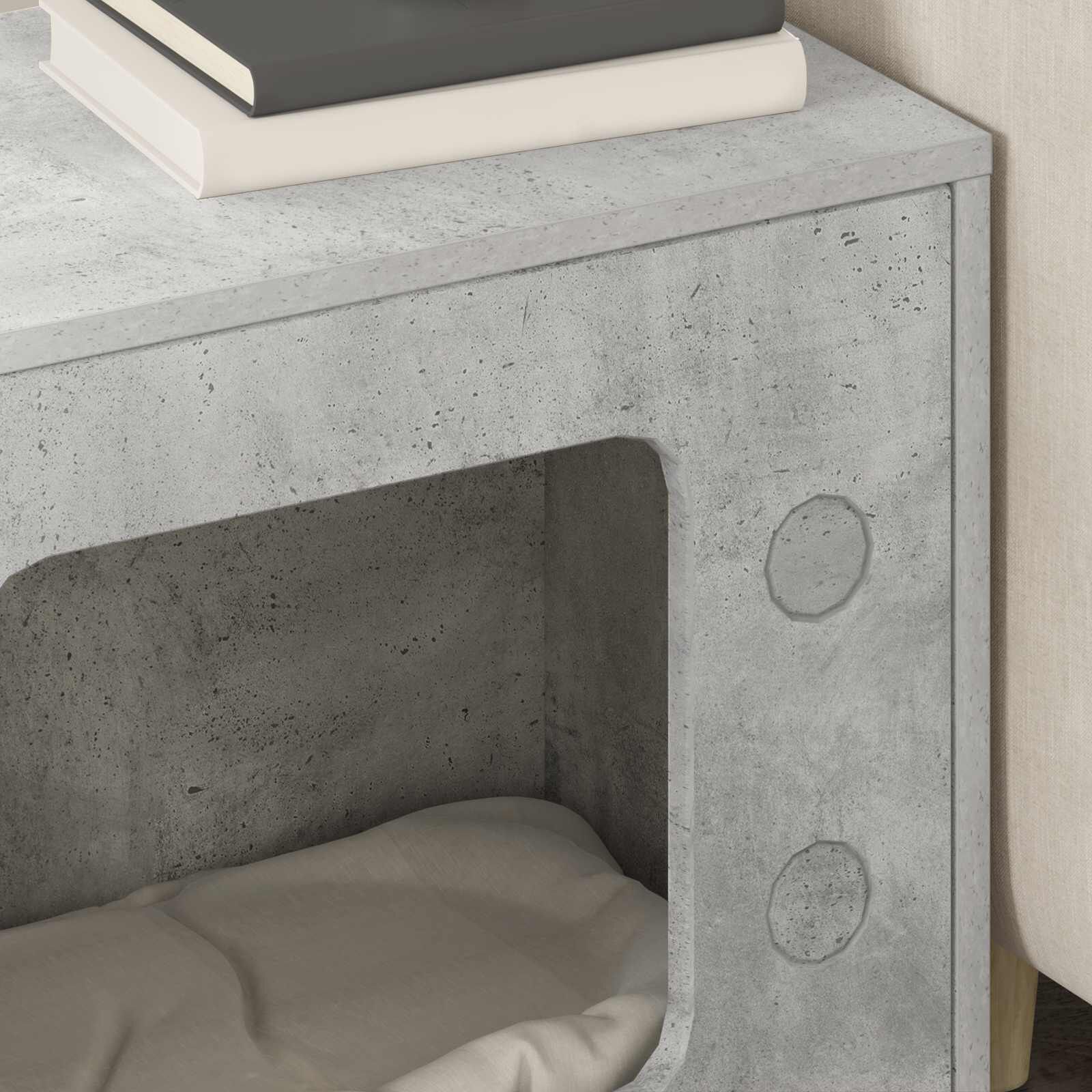 vidaXL Casa para Gatos Concreto 51 x 30 x 52 cm Madera de ingenier&iacute;a, , large Imagen numero 5