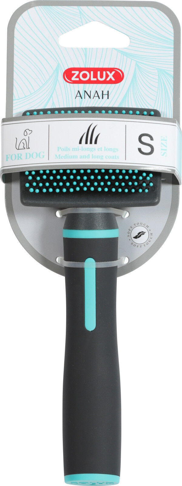 Zolux-Brosse Slicker de Picot Suave, Talla S, 6,2 x 5 x 17,3 cm, Gama ANAH para Perros ZO-470803, , large Imagen numero 1